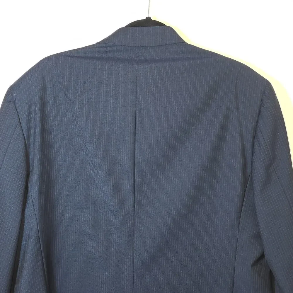 Canali Proposta 46R Mens Blue Wool Suit Jacket Blazer Made in Italy